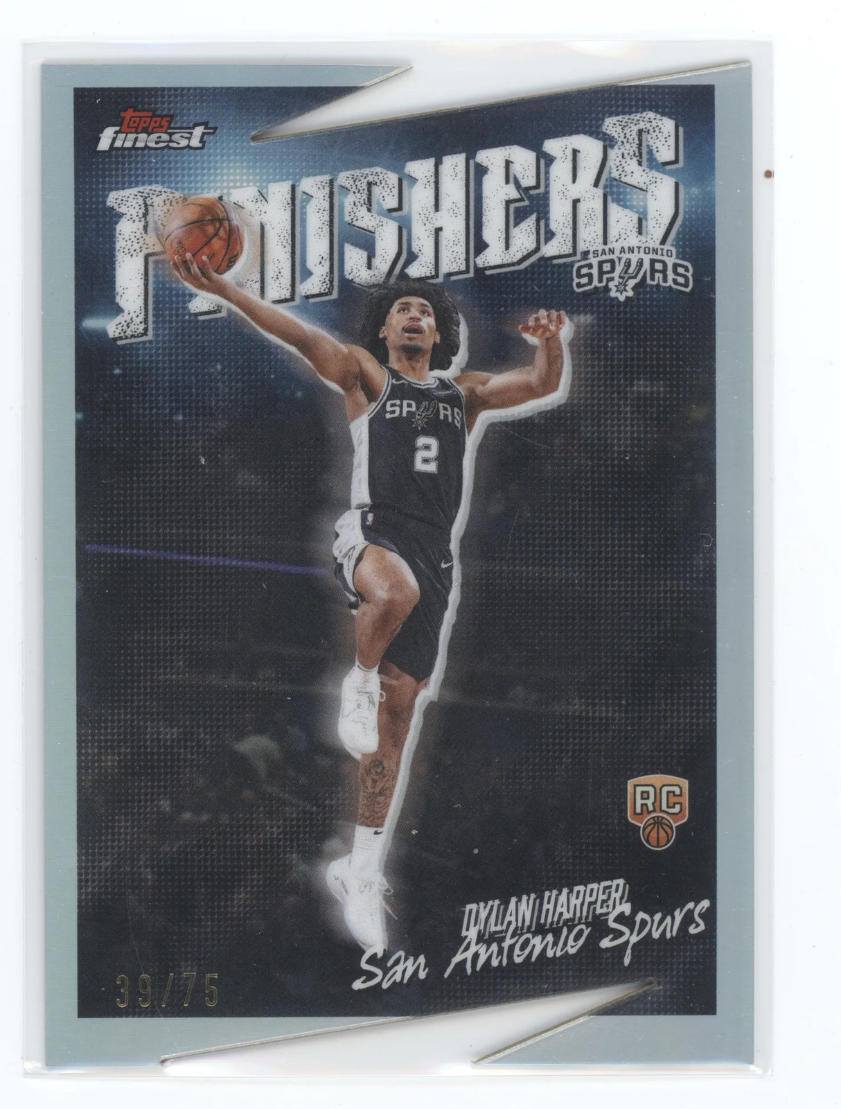 2025 Topps Finest Finishers Dylan Harper #FI-9 Die-Cut Refractor RC 39/75