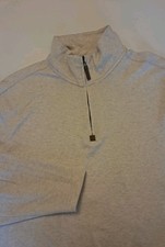 Tasso Elba Men  s Sweater Sz XL Pullover 1/4 Zip Long Sleeve Beige Soft Preppy