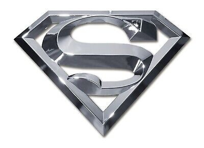 Superman Shield - 7'' x 5'' Oversized Chrome Auto Emblem
