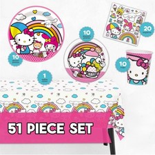 Hello Kitty Birthday Party Supplies Party Decorations Plates Cups Table cover
