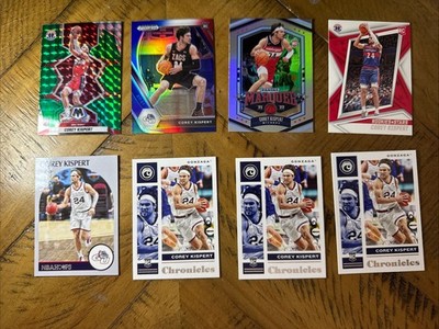 Corey Kispert lot of 8 RC s 2021-22    Listed Below  MT 