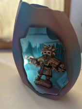 Lampada da tavolo vaso ceramica stile sud-ovest vintage tribale 9"x 9 1/2"