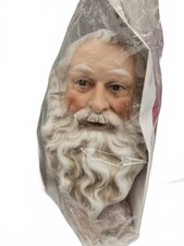Vtg NOS Porcelain Santa Claus Head w/ Hands Doll Making 4.25" Mangelsen