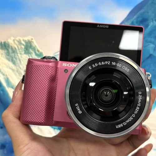 Sony Alpha a5000 Pink Mirrorless Digital Camera w/16-50mm Lens English