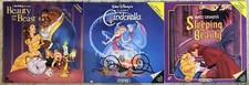 3x DISNEY PRINCESS LaserDisc Lot CINDDERELLA Sleeping Beauty BEAUTY  THE BEAST