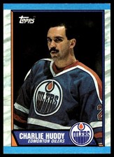 1989-90 Topps #158 Charlie Huddy Edmonton Oilers Hockey Card