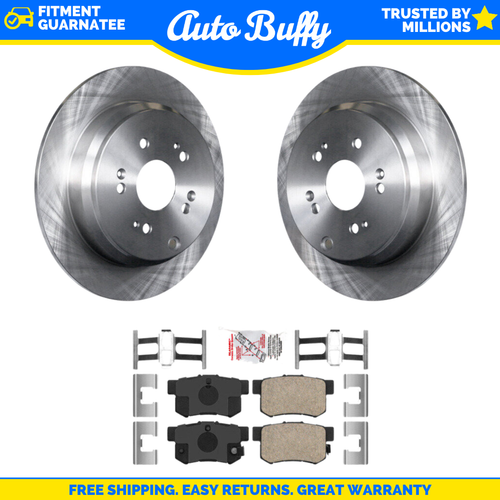 rear-disc-brake-rotors-and-integrally-molded-pads-kit-for-acura-rdx-ebay