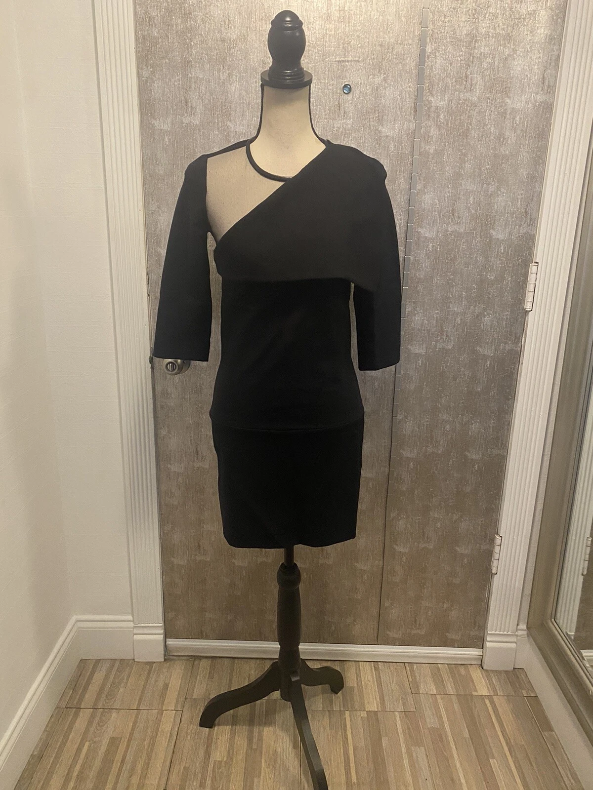 Givenchy Mini Abito a Rete Vera Pelle Dettagliato M