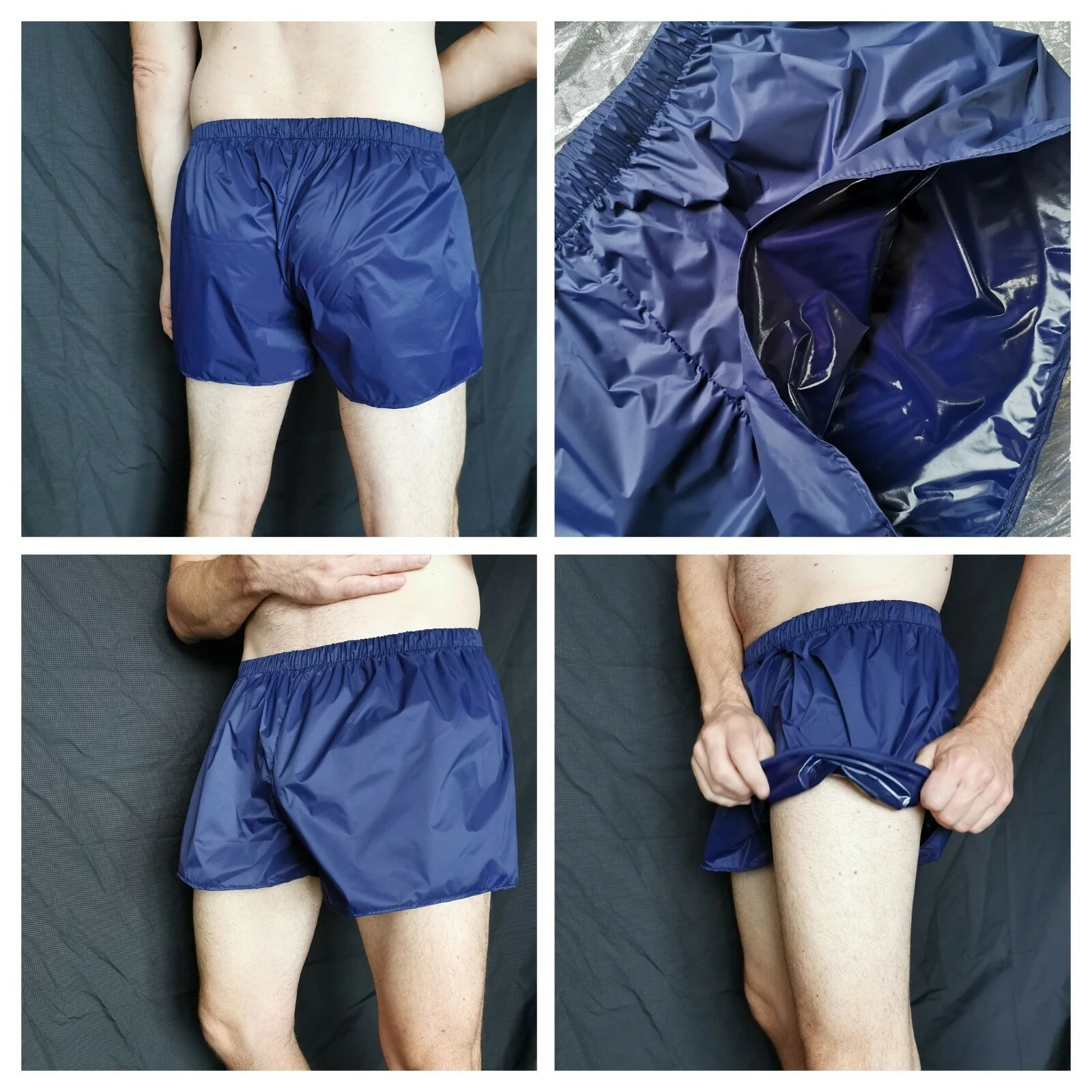 * SHINY ON THE INSIDE * ULTRA-THIN PU-COATED NYLON FOOTY SHORTS (XS > 3XL)
Opens in a new window or