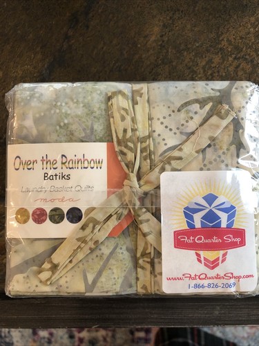 New In Package Moda Over The Rainbow Batiks Fabric Fat Qtr Bundle 10 Pcs 41010HY