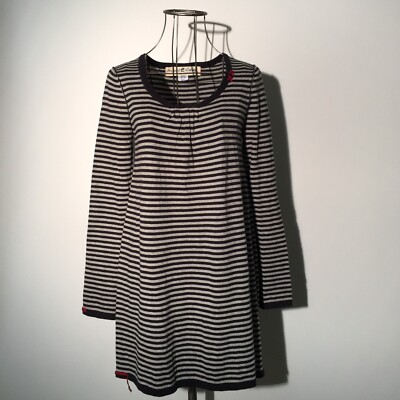 New Project E Vintage Navy Blue Stripe Tunic Dress SMALL xx Stitching xx A-line