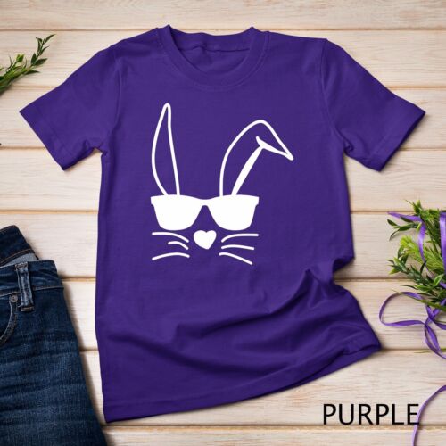 Easter T-Shirt Boys Girls Kids Hip Easter Bunny Sunglasses Unisex T-shirt - Bild 10 von 15