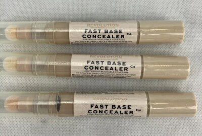 3X Revolution Beauty Fast Base Concealer Shade C4 Light Pink Undertones Undereye