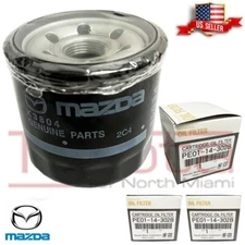 2 Pack Genuine Mazda OEM Engine Oil Filter Cartridge PE01-14-302B