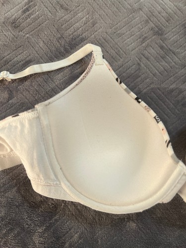 Victoria’s Secret T-Shirt Lightly Lined Demi Bra Sz 34C white w/stripes EUC - Picture 8 of 11