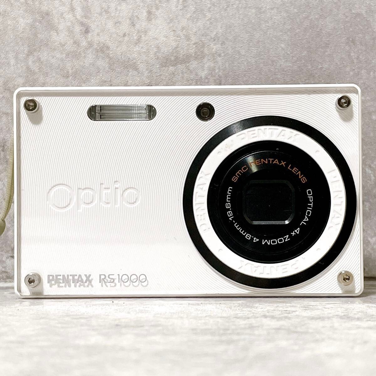 RICOH PENTAX Optio RS1000 Compact Digital Camera, White color