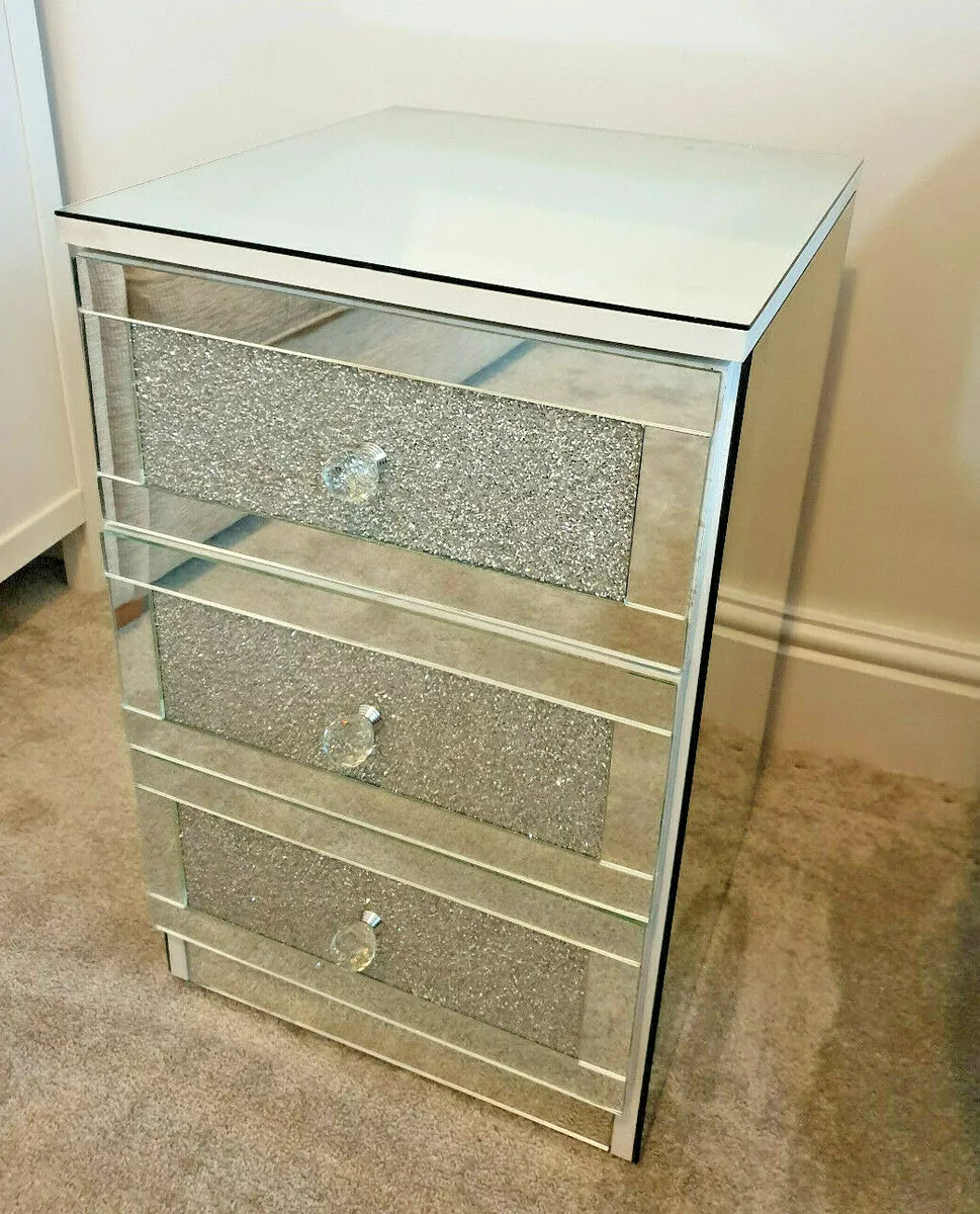 Mirror glass drawers deals