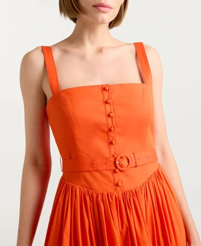 Women Cinq à Sept Square Neck High Waist Backless Tank Midi Dress - Bild 4 von 7