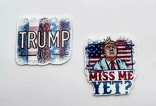 Trump 2024 Charms (hard) For Croc Style Shoes or similar items 2pc Miss me yet