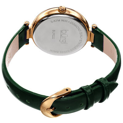 Burgi Swiss Watch Women 42mm Case Green Snackskin Leather- New Battery Burgi Products for Sale up to 90% Off Retail: Poshmark main image 4