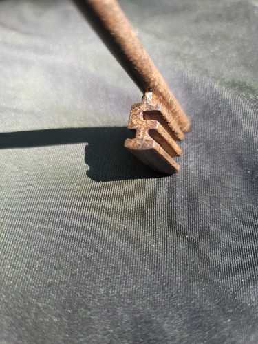 Interesting Old GUARDED IRON SKELETON KEY ☆ ANTIQUE FRENCH METAL GATE KEY! - 第 5/8 張圖片