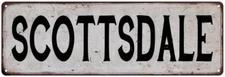 SCOTTSDALE Vintage Look Rustic Metal Sign City State 106180041303