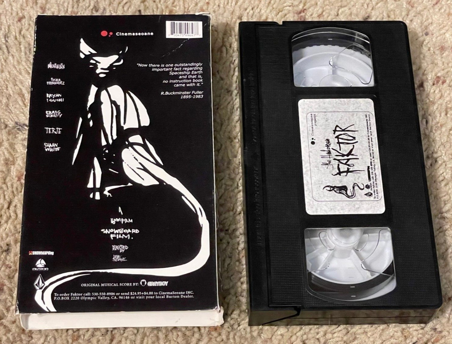 The Haakonsen Faktor VHS Snowboarding video tape rare Shaun White Craig Kelly