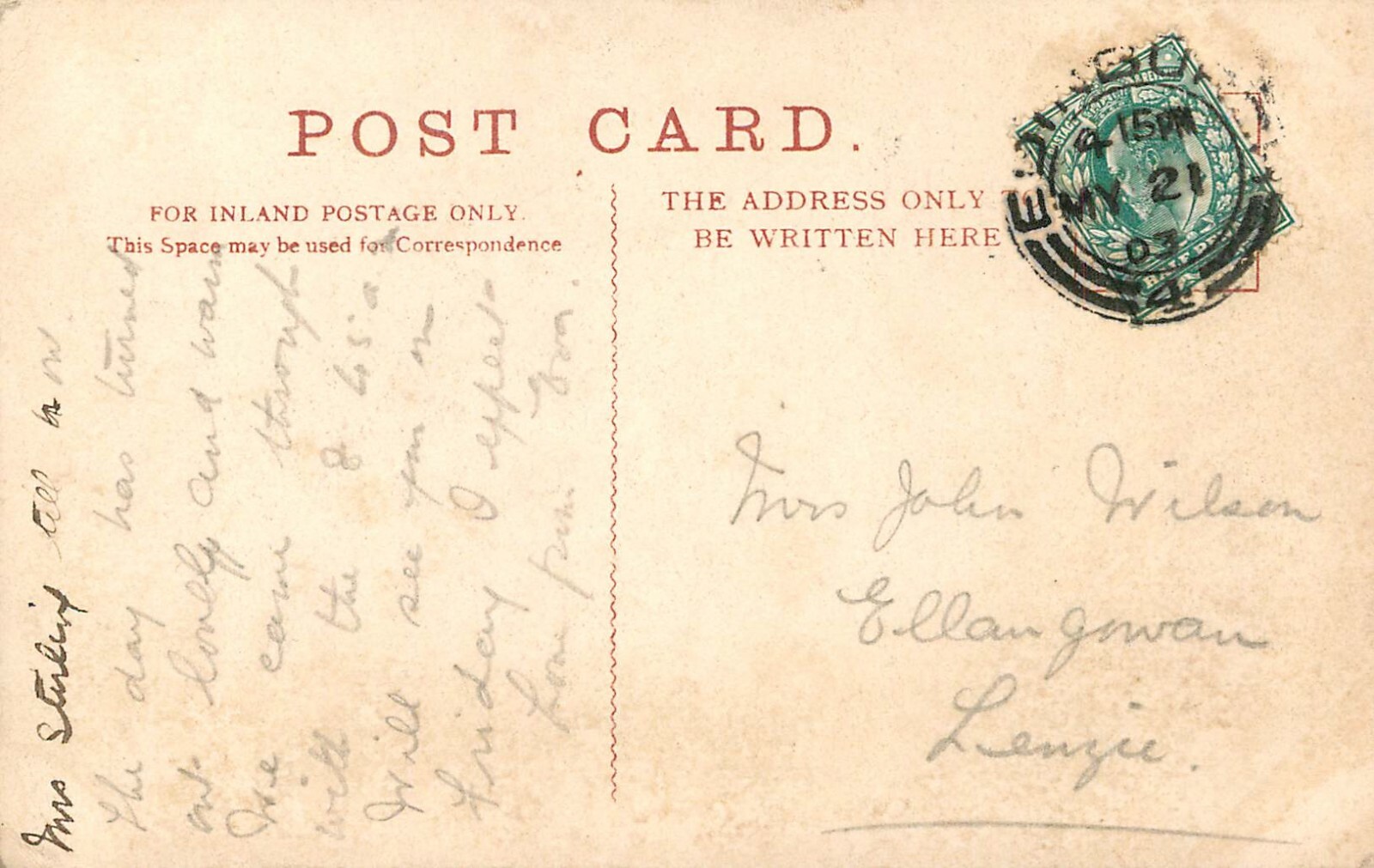 QUEEN MARYS BEDROOM RELIABLE SERIES POSTCARD 1903 HOLYROOD PALACE