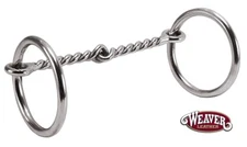 Ring Snaffle Bit 5" Twisted Wire Mouth Stage 1 Moderate Training Bit by Weaver