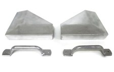 NEW 2 Boat Transom Corner Brackets PLUS 2 Boat Handles Cast Aluminum MADE IN USA