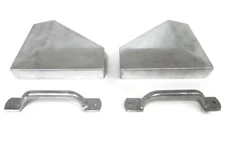 NEW 2 Boat Transom Corner Brackets PLUS 2 Boat Handles Cast Aluminum MADE IN USA