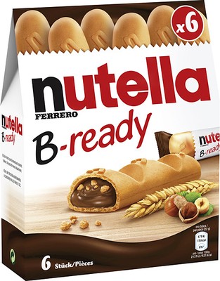 Nutella B-ready (6 x Waffles with hazelnut bread spread filling </span> (8000500227848)