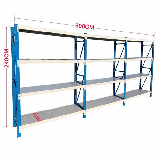 6.0M Length Heavy Duty Warehouse Racks Storage Shelves Garage Workshop Shelvings - Picture 17 of 18
