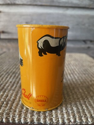 Vintage Shell Oil Can Golden Shell Motor Oil Bank | eBay