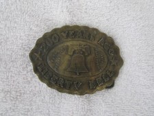 1976 Vintage 200 YEARS AGO LIBERTY BELL Belt Buckle GREAT ITEM