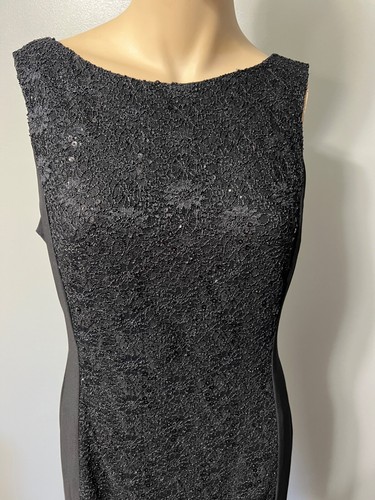 Ann Taylor LOFT Womens Lace Overlay Sheath Cocktail Party Dress - Black - Size 6 - Picture 2 of 3