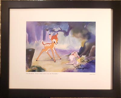 ✓ Peter Behn Voice Thumper Hand Signed Bambi 1942 Walt Disney