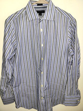 Banana Republic Stripe Long Sleeve Button Up Dress Shirt Slim Fit Small 14.5