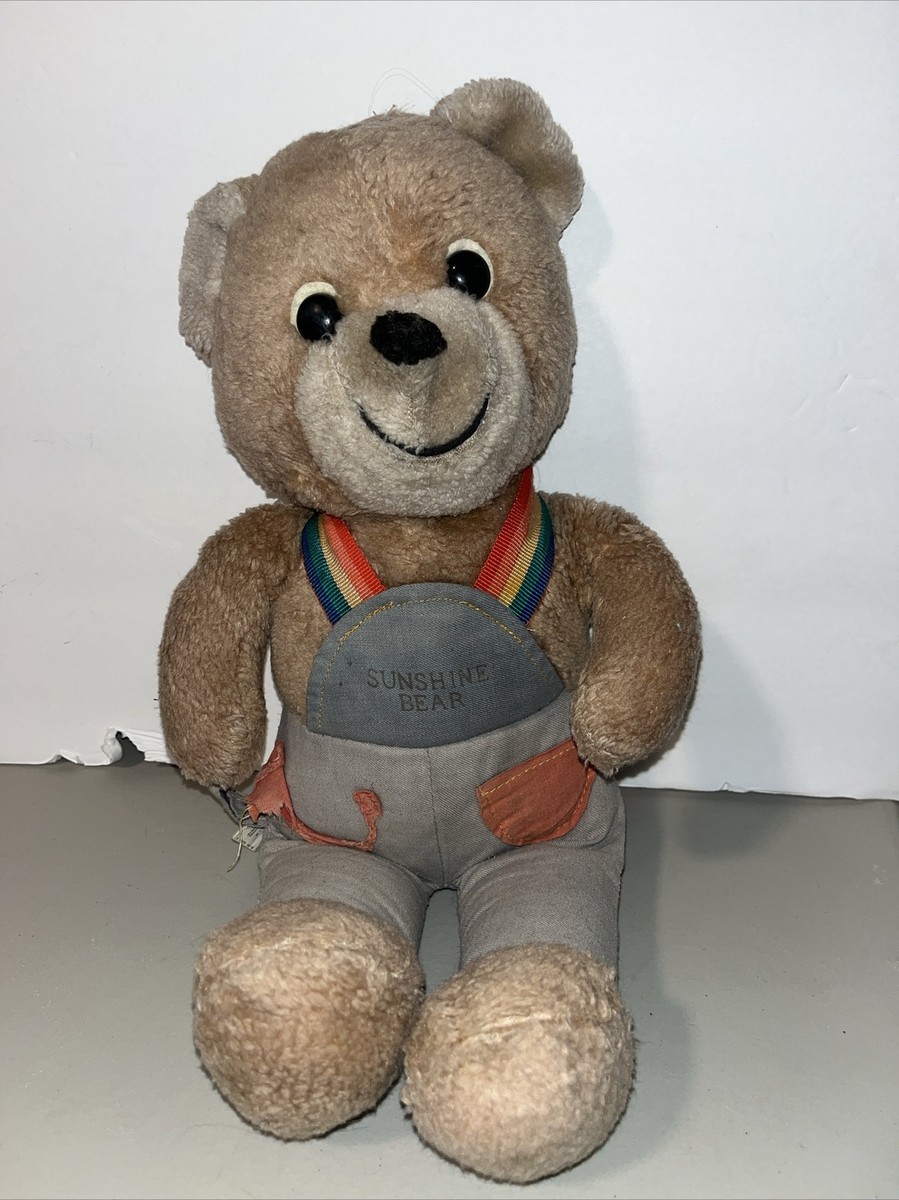 Vintage Knickerbocker Sunshine Teddy Bear 15” Plush Rainbow Vintage Knickerbocker Sunshine Teddy Bear 15” Plush Rainbow