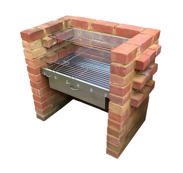 charcoal bbq with cupboard