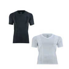 Mafoose V Neck CCW Concealed Carry Holster Shirt with Pockets Medium to 4XL