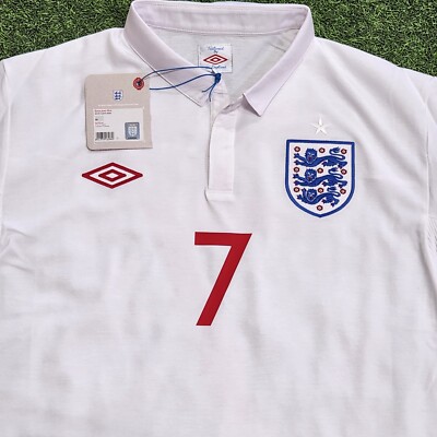 Umbro England シャツ BECKHAM 7 RARE England 2007-2009 home football shirt #7 Beckham size XXL