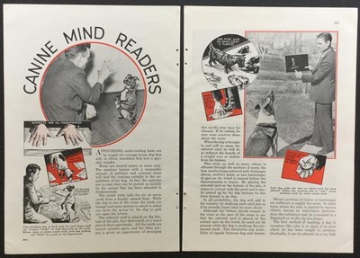 Canine Mind Reader Psychic Dog Tricks 1936 How-To Training INFO & Methods