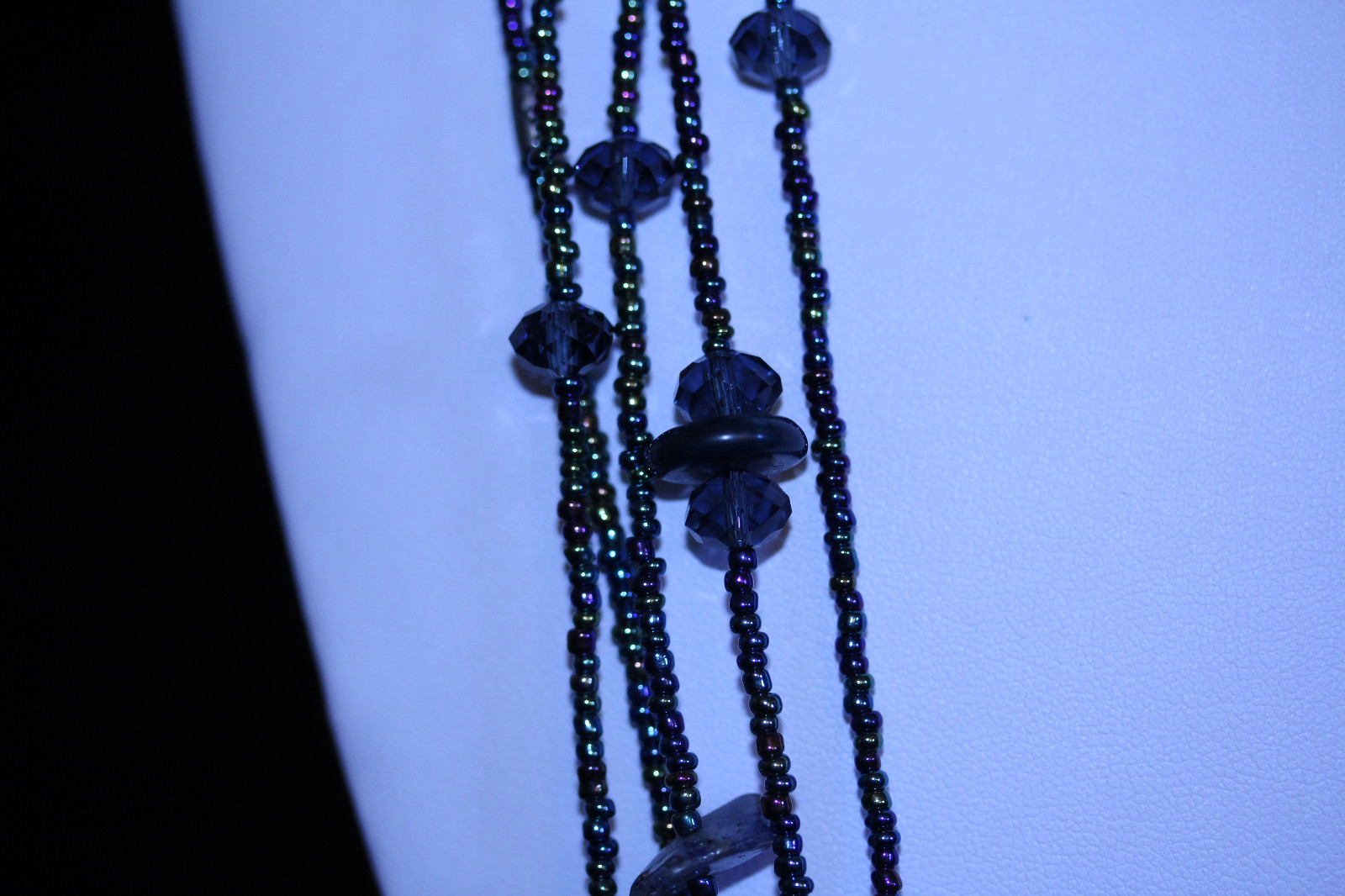 Vintage Beautiful Multiple Layer Different Blue G… - image 3