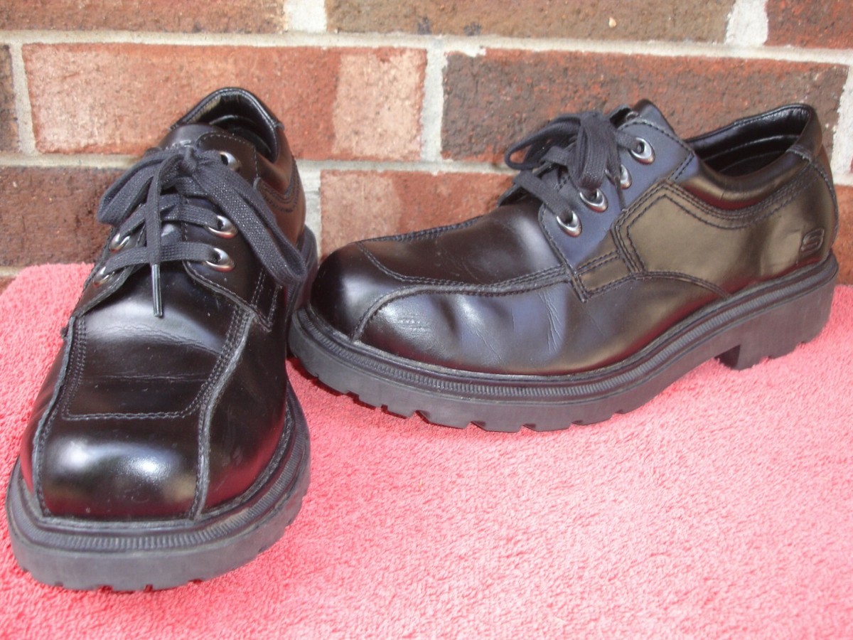 Mens Skechers Oxford Work Shoes 12 Black Nice Lightly Used