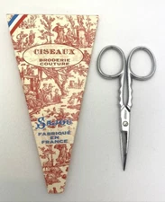 Sajou Embroidery Scissors Scallop Nickel Plated 3.5" *Slight Defect*
