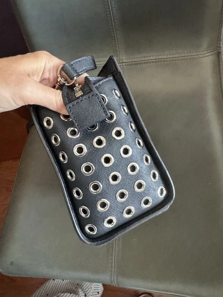 Michael Kors Macy's Bolso Cinturón Ajustable Cartera Negro Pequeño Foto 2 de 3