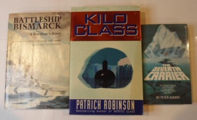 Book Find - lot of 3 - Battleship Bismarck, Kilo Class + The Seventh Carrier