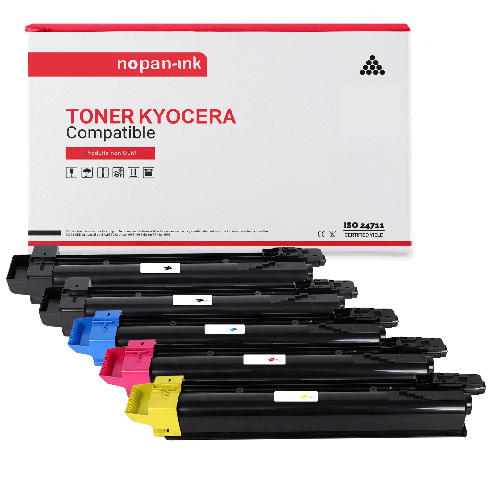 Toner KYOCERA TK895K Noir pour stopper les pannes d'encre couleur NOPAN-INK