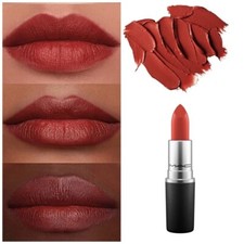MAC Matte Lipstick in CHILI 602 Shade 0.10 oz Full Size Bold Red Brick Matte NIB